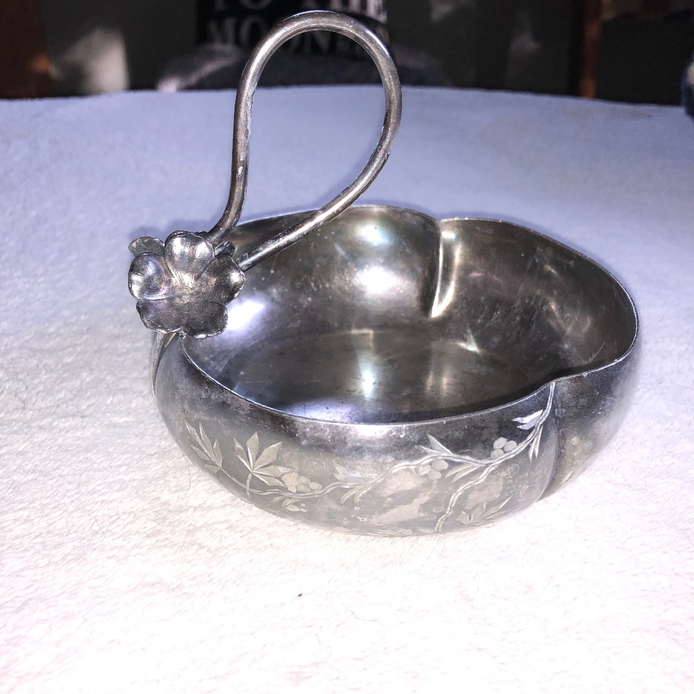 Antique James W. Tufts Silver Candy Trinket Dish